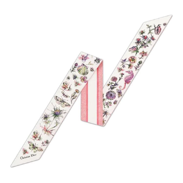 Платок DIOR Шарфы из шелка Тутовый женские розовые - изображение 1