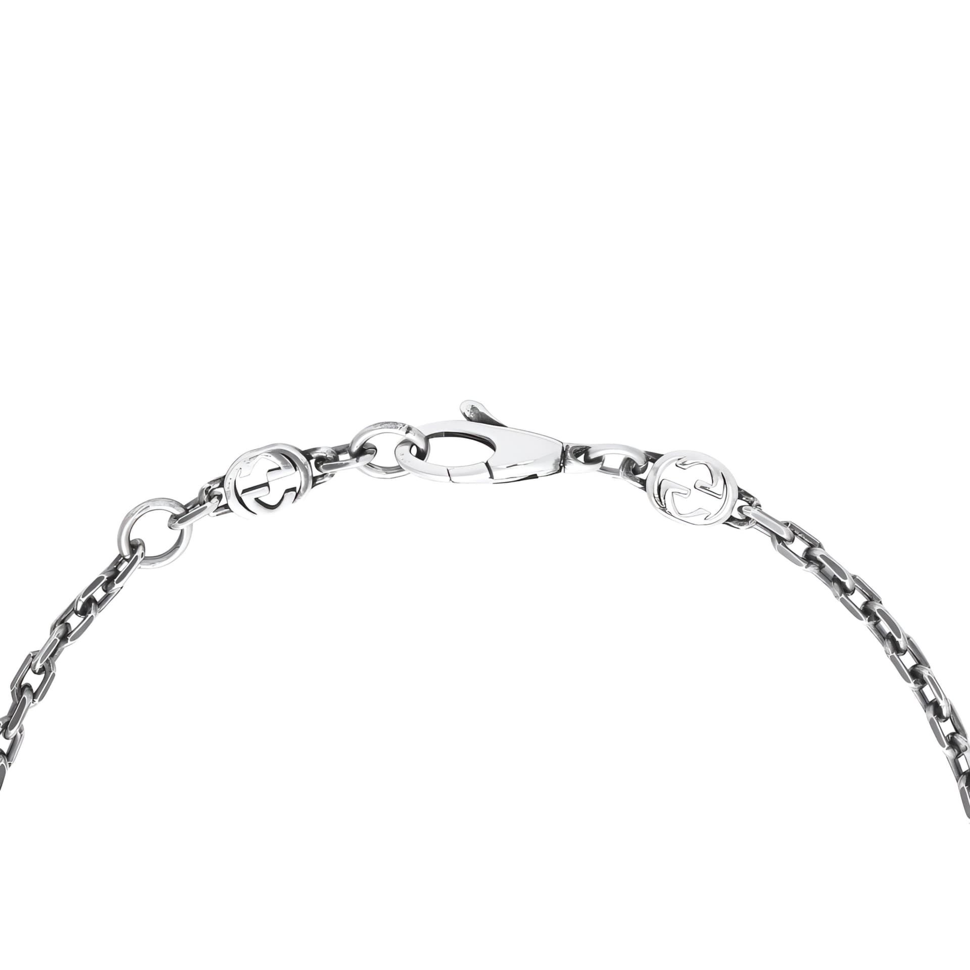 Браслет GUCCI Interlocking Heart Double G Silver Bracelet - изображение 4