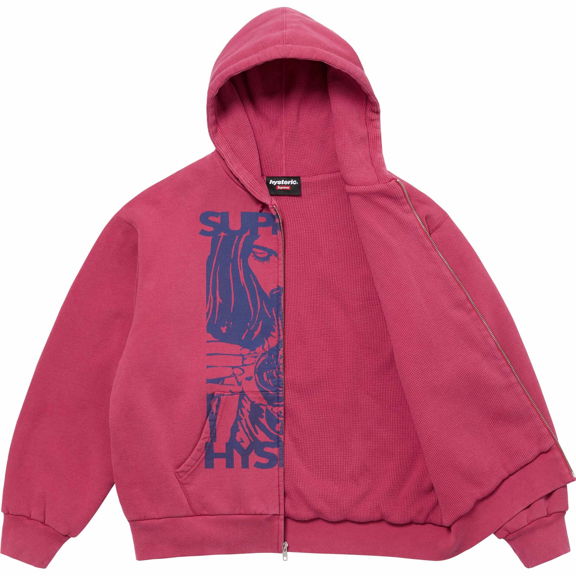 Кофта Supreme HYSTERIC GLAMOUR FW24 WEEK13 Теплый утепленный свитшот с капюшоном на молнии - изображение 2