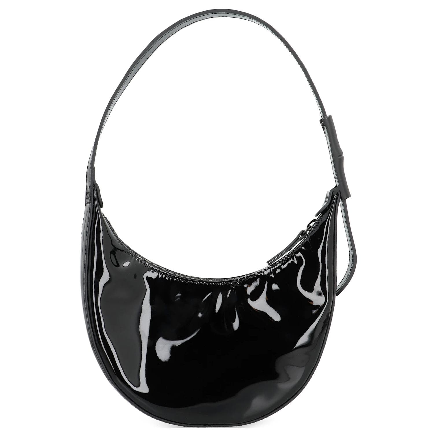 Мини-сумка LONGCHAMP Le Roseau Сумка из телячьей кожи сумка через плечо маленькая женская черная - изображение 3