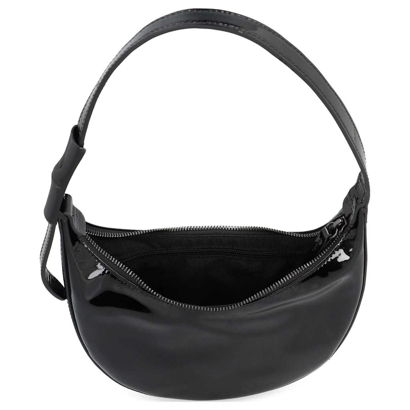 Мини-сумка LONGCHAMP Le Roseau Сумка из телячьей кожи сумка через плечо маленькая женская черная - изображение 4