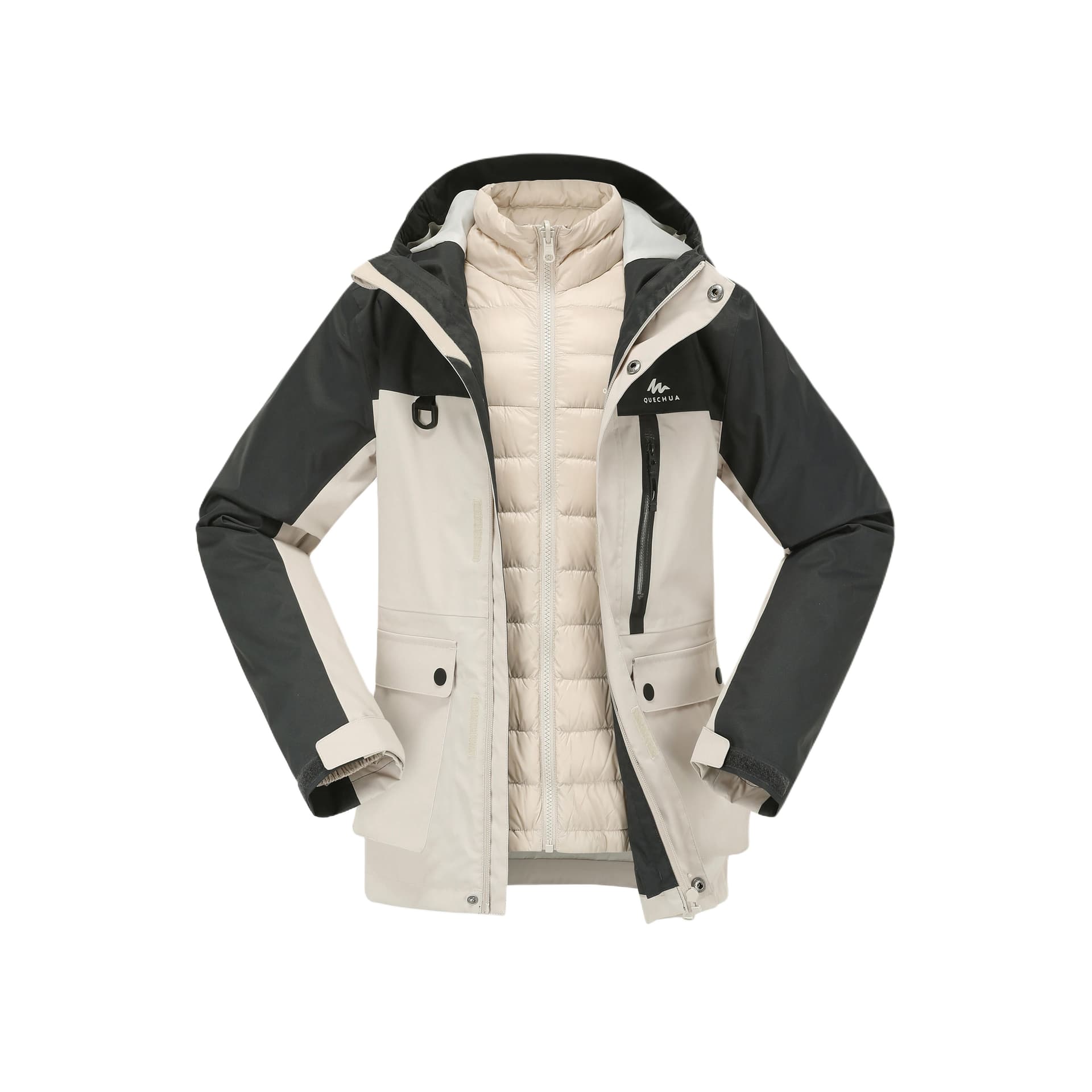 DECATHLON Ветровка SH900 Графитовый Серый Лунный Бежевый Подростковый - изображение 2