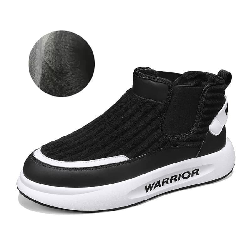 Кроссовки Warrior Slip-On Обувь Без Шнуровки Мода Минималистский Стиль Модный Универсальный Толстый Хлопок с Флисовой Подкладкой - изображение 2