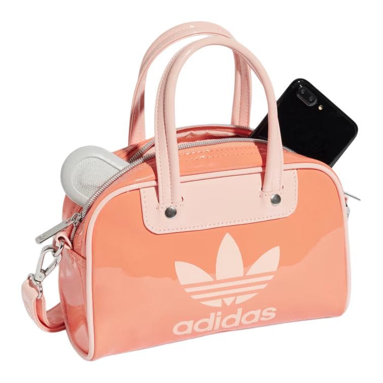 Сумка Adidas Originals Полиуретан Bowling Bag Сумка через плечо Мини Сумка для женщин Коралловый - изображение 3