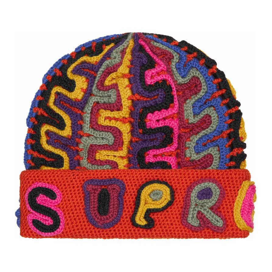 Шапка Supreme Шерстяные Бини Унисекс Черный Темно-Оранжевый Хаки - изображение 3