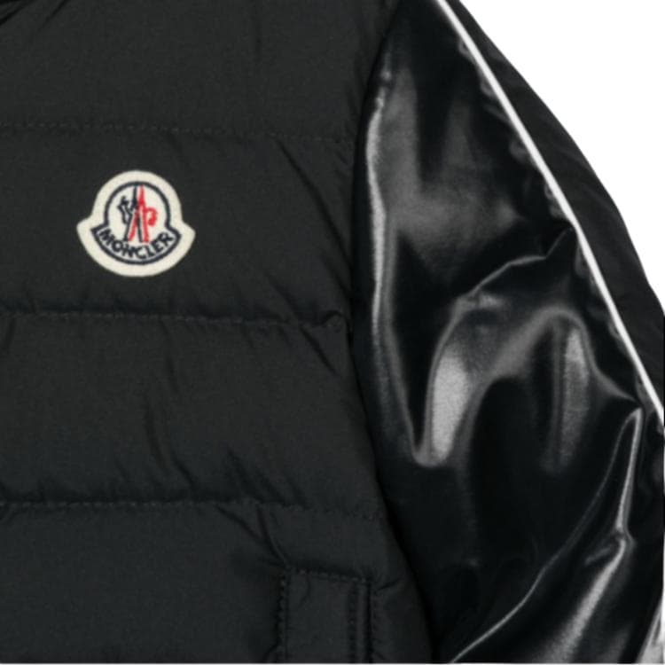 Moncler Logo Hooded Down Jacket Kids Black - изображение 3