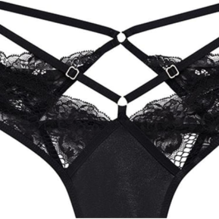Трусы Victoria's Secret Low Rise Lace Briefs Black - изображение 4