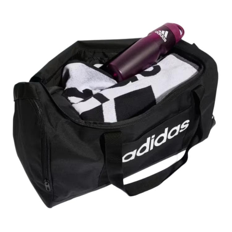 Спортивная сумка Adidas Полиэстеровая тканевая сумка для спорта в офисе среднего размера унисекс черная - изображение 3