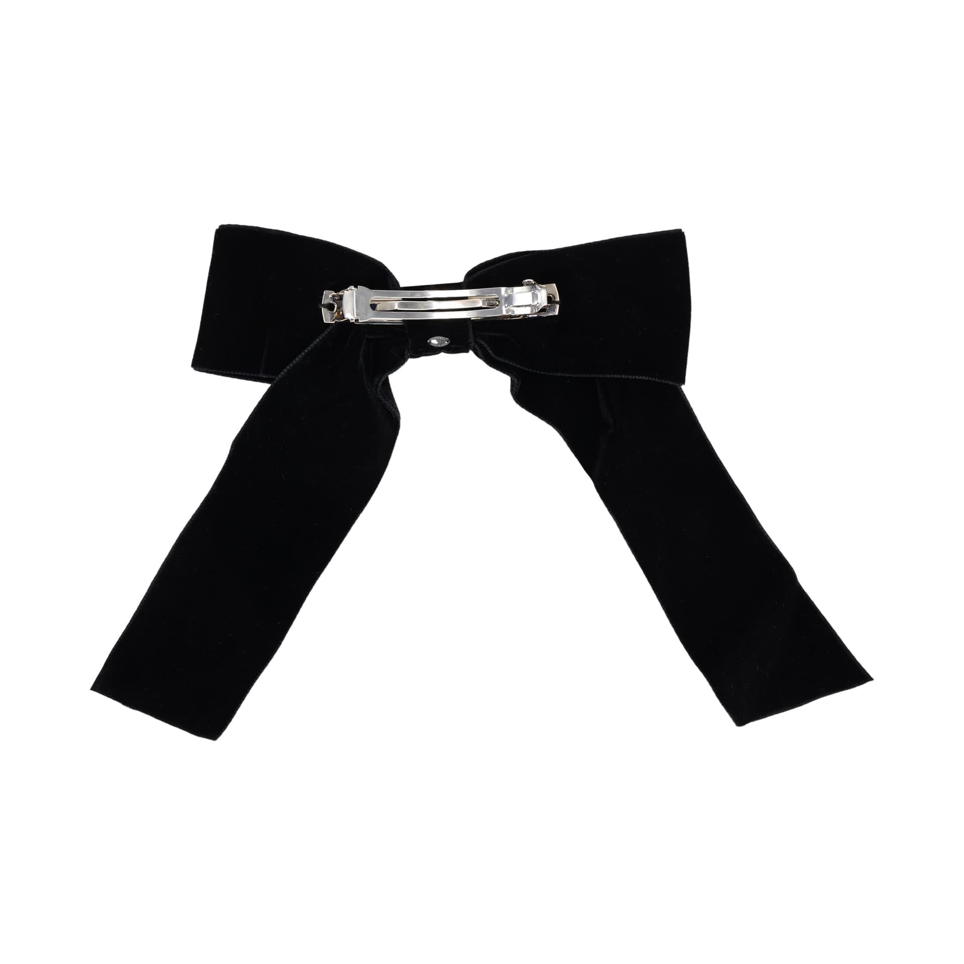Заколка CHANEL Velvet Bow Hair Clip Black - изображение 2