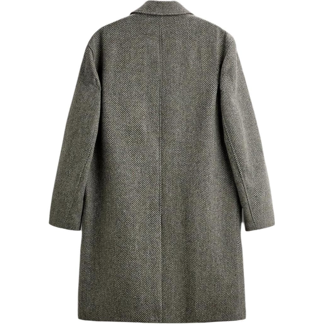 Пальто ZARA Relaxed Herringbone Coat Brown - изображение 2