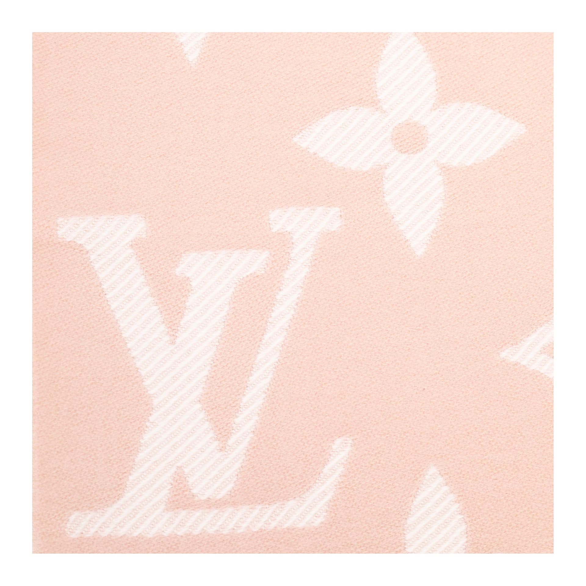 Шарф Louis Vuitton Reversible Tassel Monogram Wool Scarf Dry Rose - изображение 3