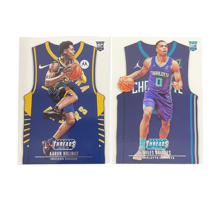 Коллекционные карточки PANINI 2018-19 Haliburton Pacers Новые звезды Tacko+Hornets Miles Bridges Rc Игрок Карта Карта пройдет Through - изображение 1
