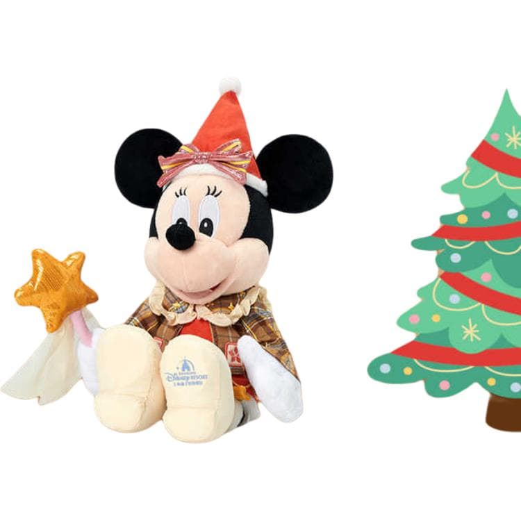 Мягкая игрушка Disney 2024 Winter Mickey Mouse Collection Минни Игрушка Милый Стиль Кукла Мягкая Игрушка H19см Шанхай Дисней - изображение 2