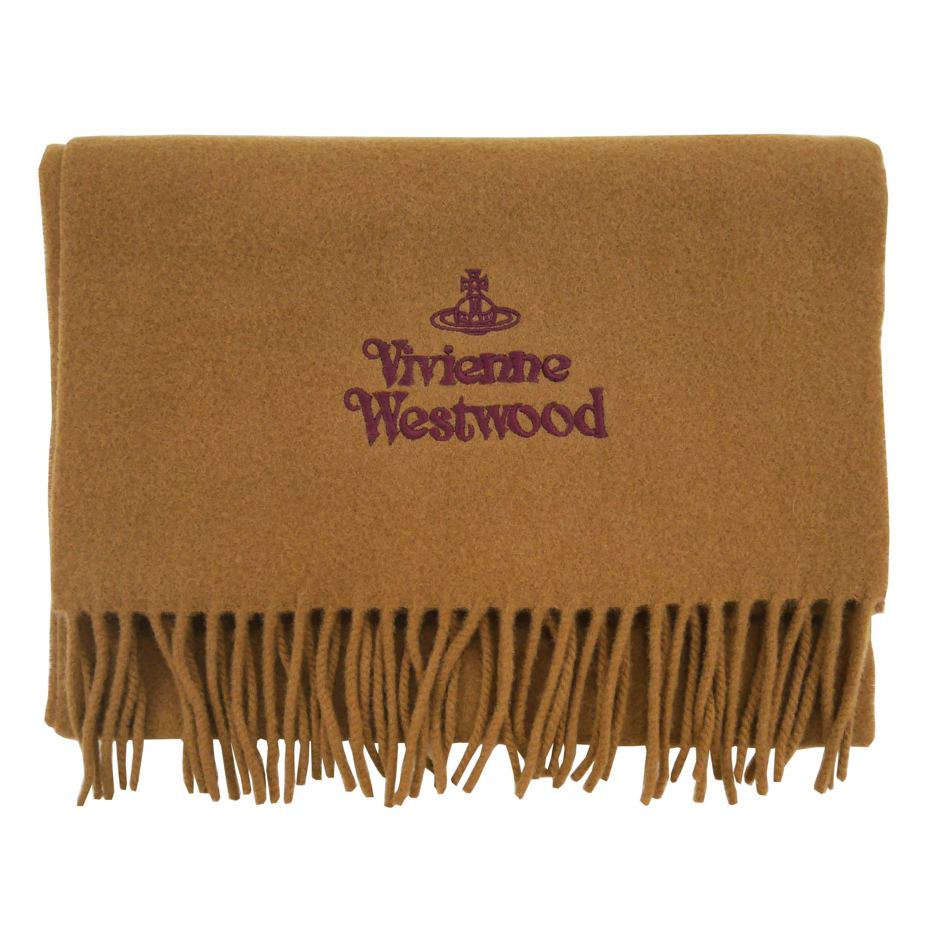 Шарф Шарфы из шерсти Vivienne Westwood женские коричневые - изображение 2