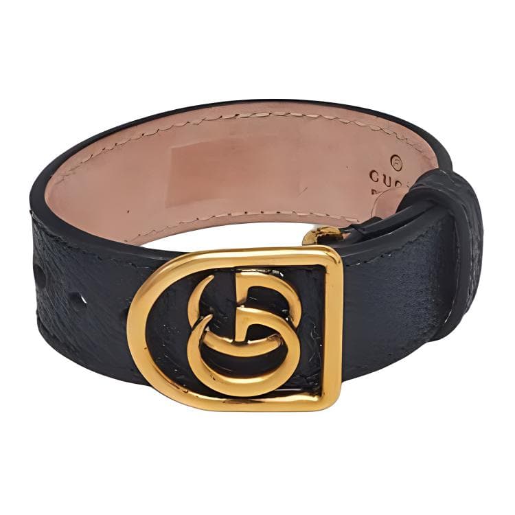Браслет GUCCI Двойной G Браслеты Унисекс Черный - изображение 1