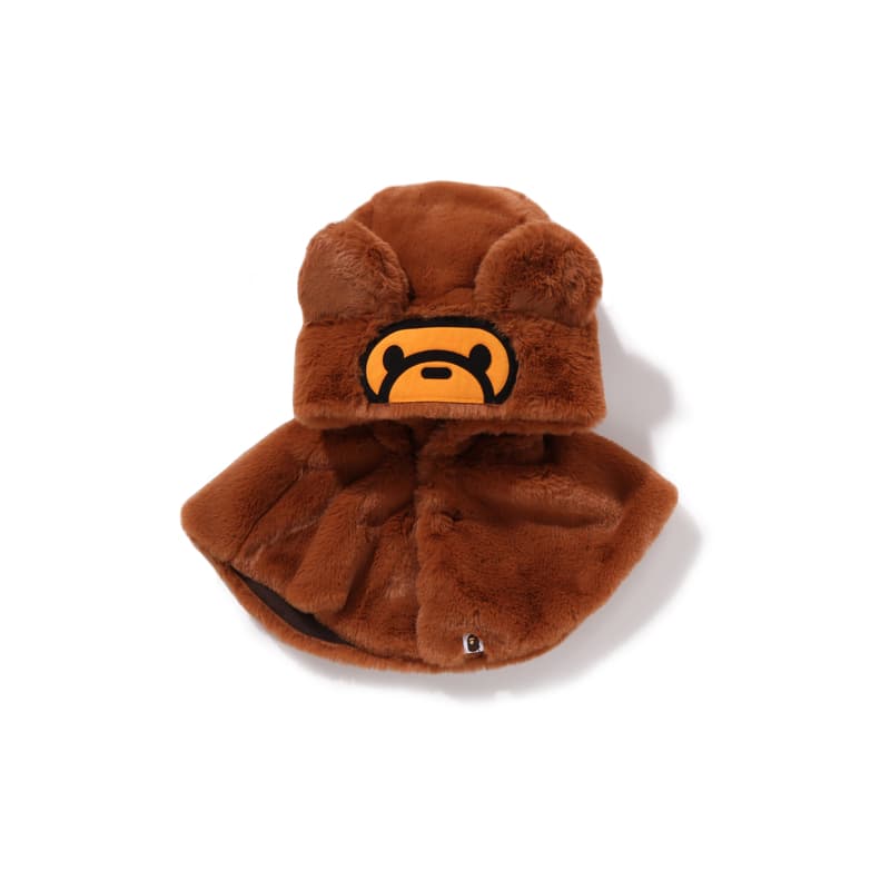 A BATHING APE Полиэстер капюшоны и плюшевые шапки детский кофе - изображение 1