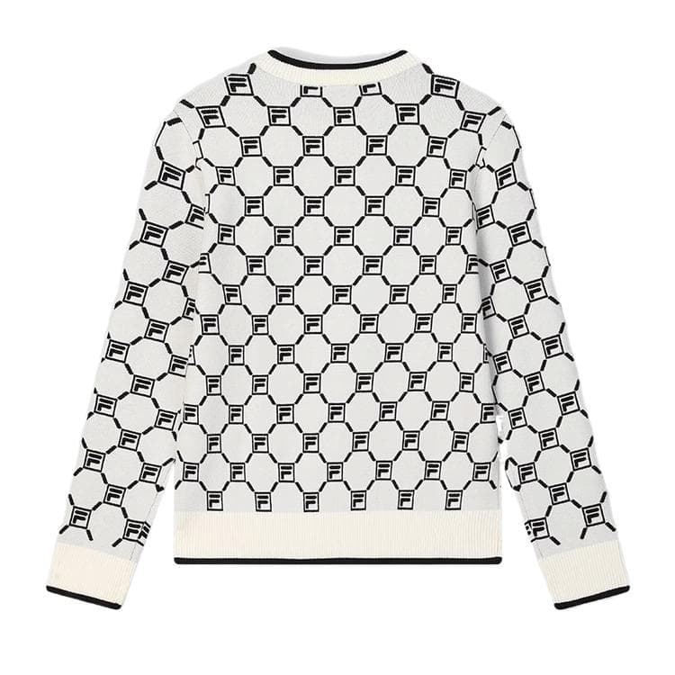 Кардиган Fila Heritage Свитер Женский Облачный Белый - изображение 2