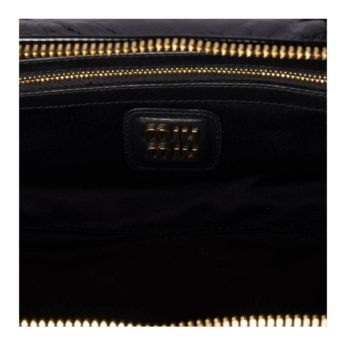 Мини-сумка Miu Miu Leather Shoulder Bag Black - изображение 5
