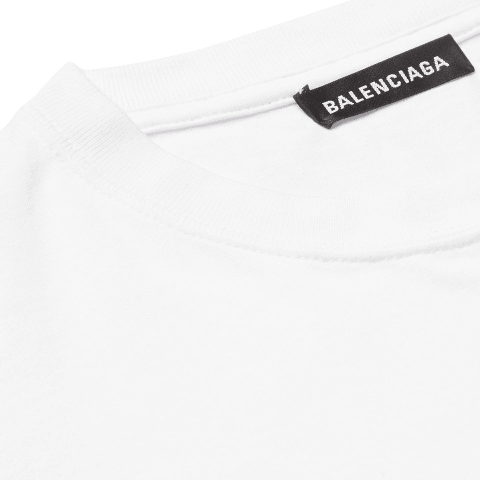 Футболка Balenciaga T-рубашка стандартный крой женская белая - изображение 4