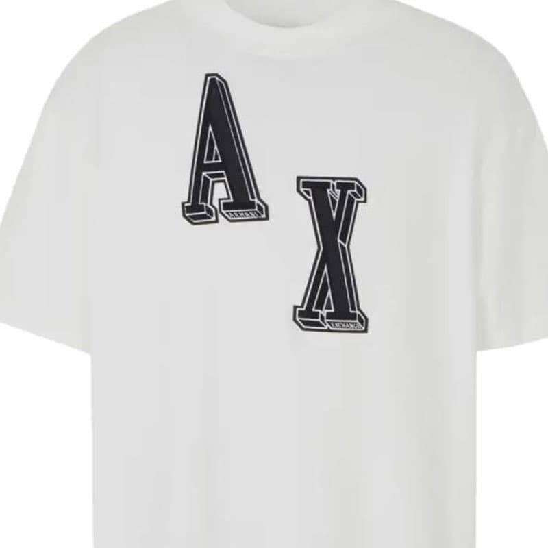 Футболка ARMANI EXCHANGE Белая Мужская Футболка - изображение 4