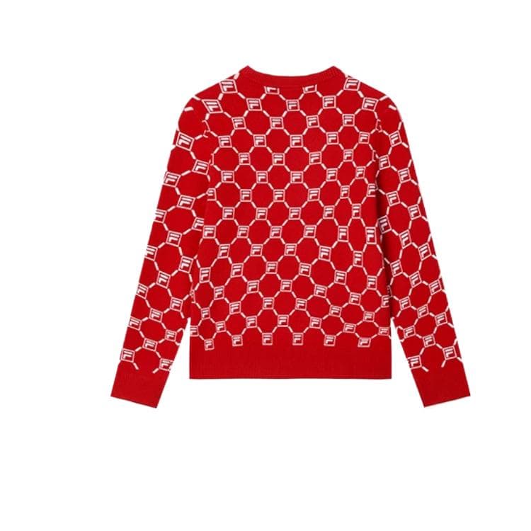 Кардиган Fila Heritage Свитер Женские Красный ритм - изображение 2