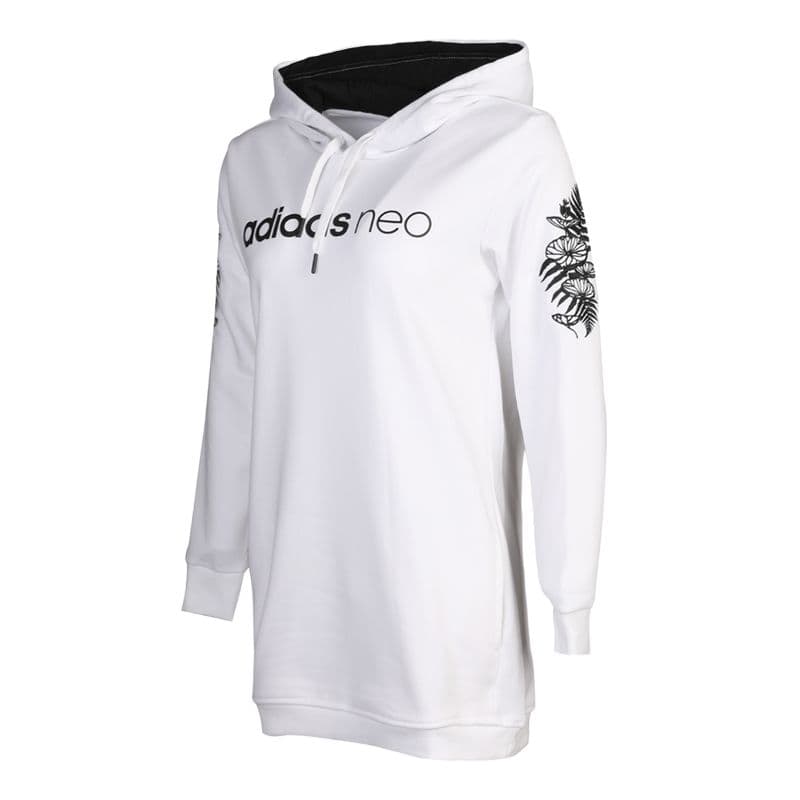 Худи Adidas Neo OS EMBRD HDY Толстовка Женское Белое - изображение 3