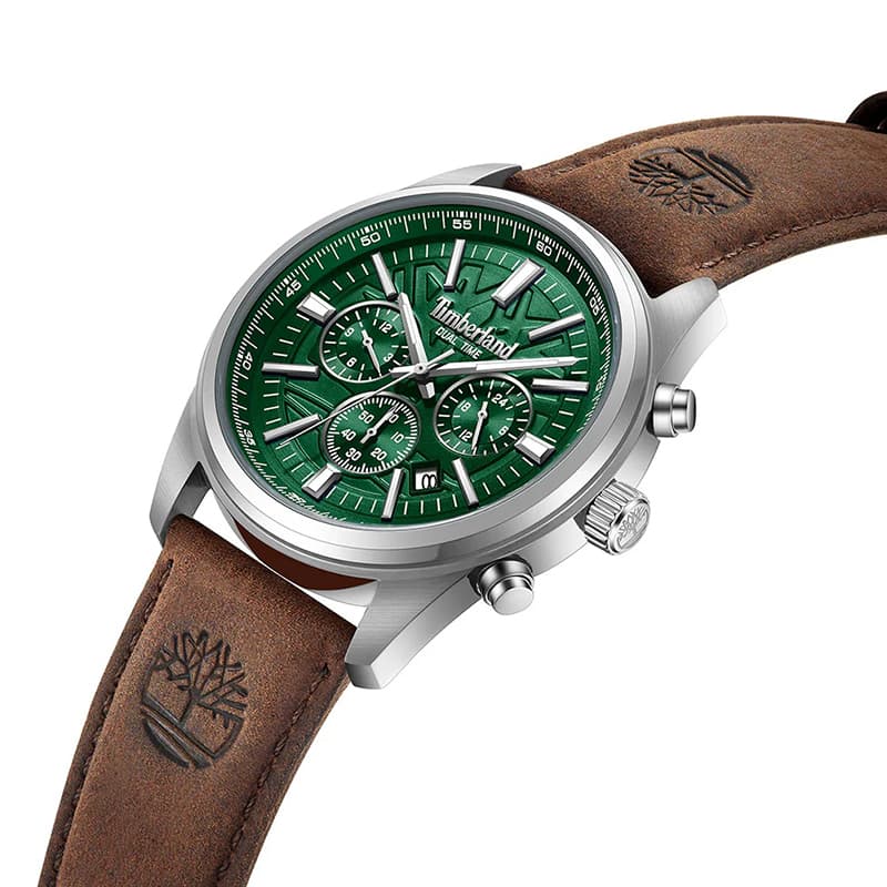 Механические часы Timberland Bernardston Часы с кварцевым механизмом кожаный ремешок синий циферблат мужские часы - изображение 2