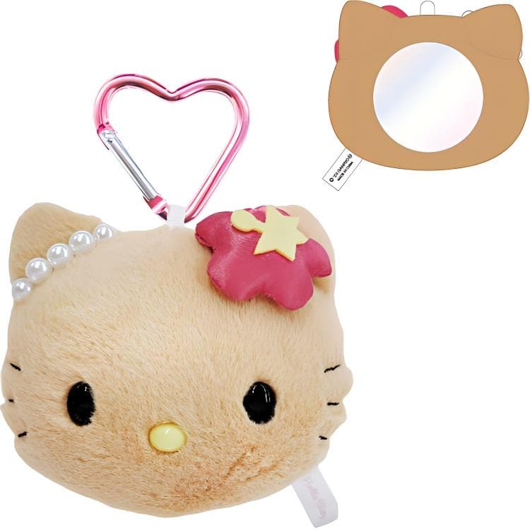 Санрио Hello Kitty Любовь Богиня TIANSHIXILIE Гибискус Сердце Застежка Зеркальце Брелок Подвески аниме-тематика - изображение 3