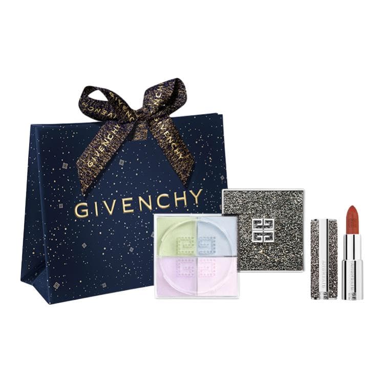 GIVENCHY 2024 Рождественский ограниченный набор Звездное желание с блестящим помадой и свободным порошком для макияжа - изображение 2