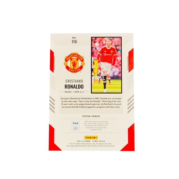 Коллекционные карточки PANINI CRISTIANO RONALDO CRISTIANO RONALDO Роналду Манчестер Юнайтед Основа Ручная скульптура Игрок Карта - изображение 2