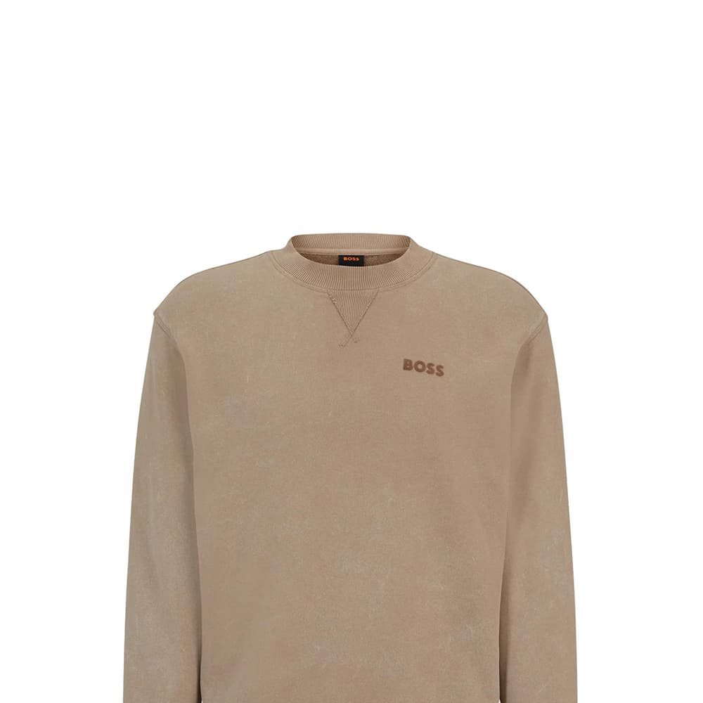 Кофта HUGO BOSS Cotton-Terry Relaxed-Fit Sweatshirt With Logo Detail - изображение 5