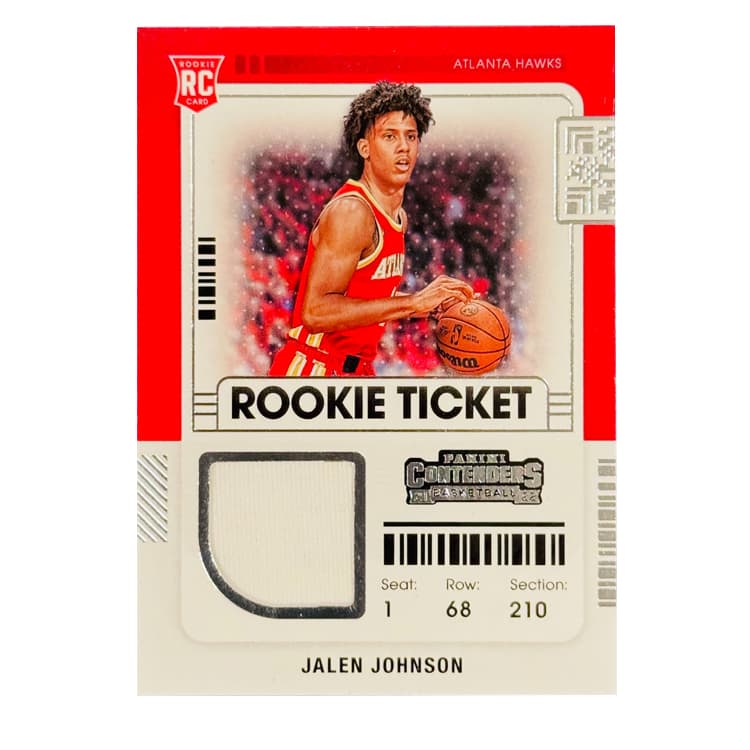 Коллекционные карточки PANINI Джейлен Джонсон Атланта Хокс Звезда Фактический товар Материал Cut Out Карта Коллекция Hoops Премиум Звезда Карта - изображение 1