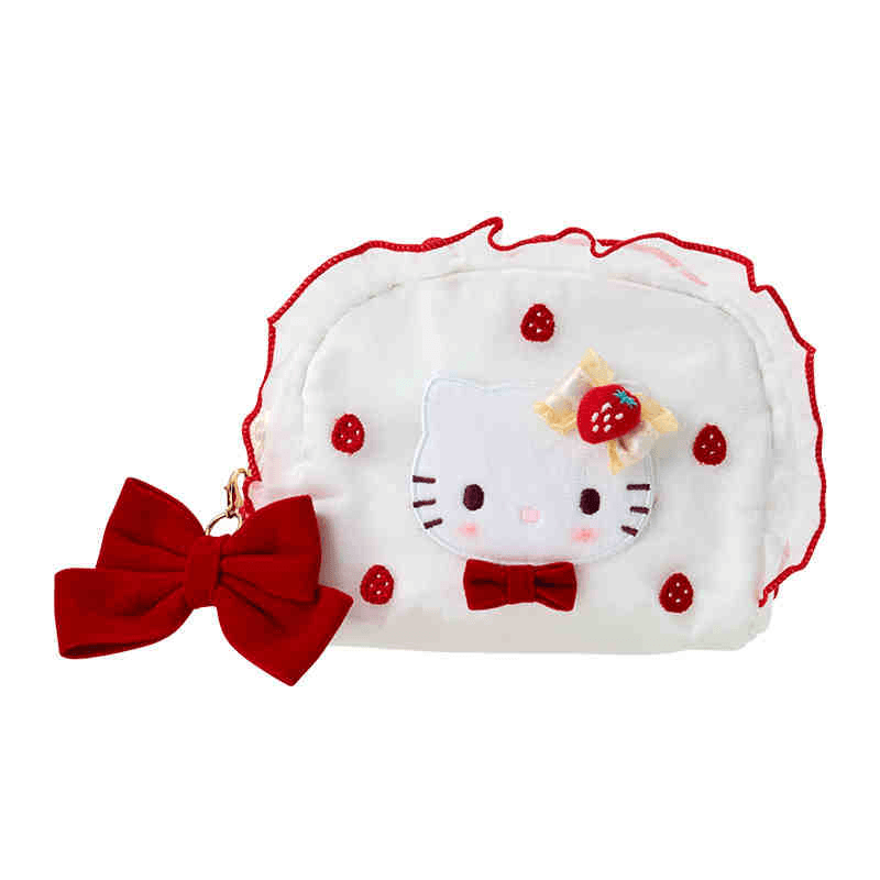 Портмоне Sanrio Клубничный торт милый Аксессуары для кукол Полиэстер Кошелек Обычный размер Унисекс Парный Hello Kitty Маленькая сумка - изображение 1