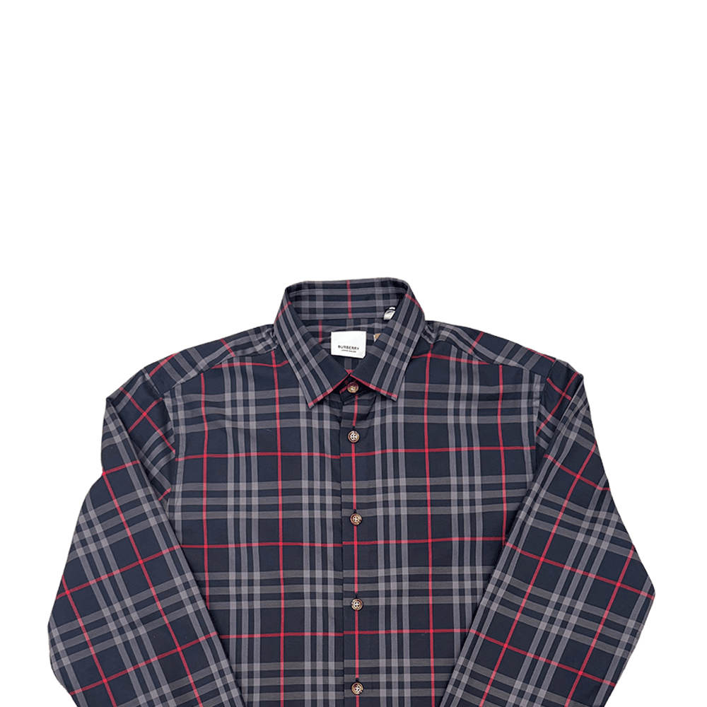 Рубашка Burberry Мужские Синие Рубашки - изображение 3