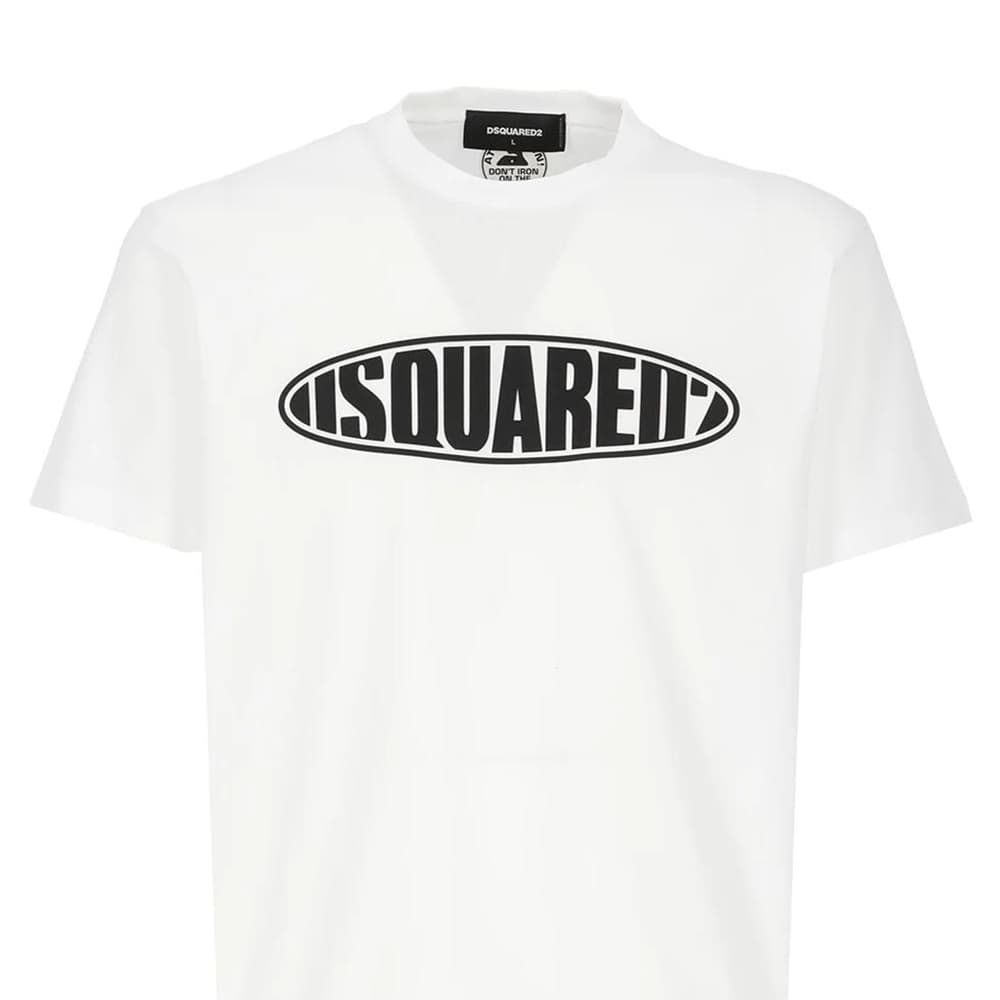 Футболка DSQUARED 2 Белый Мужской T-Рубашки - изображение 5