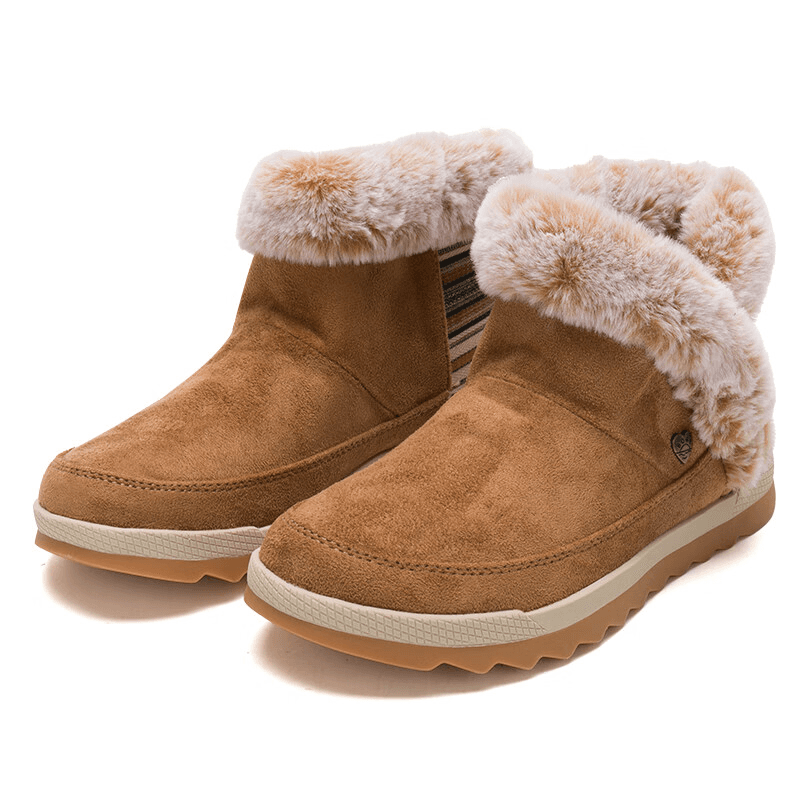 Ботинки зимние Skechers Bob's Удобные Короткие Снежные Ботинки Женские Каштановые - изображение 4