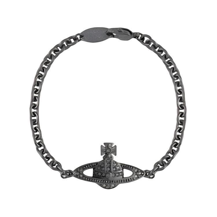 Браслет Vivienne Westwood Mini Bas Relief Chain Bracelet Gunmetal - изображение 4