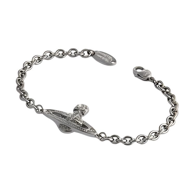 Браслет Vivienne Westwood Mini Bas Relief Chain Bracelet Gunmetal - изображение 2