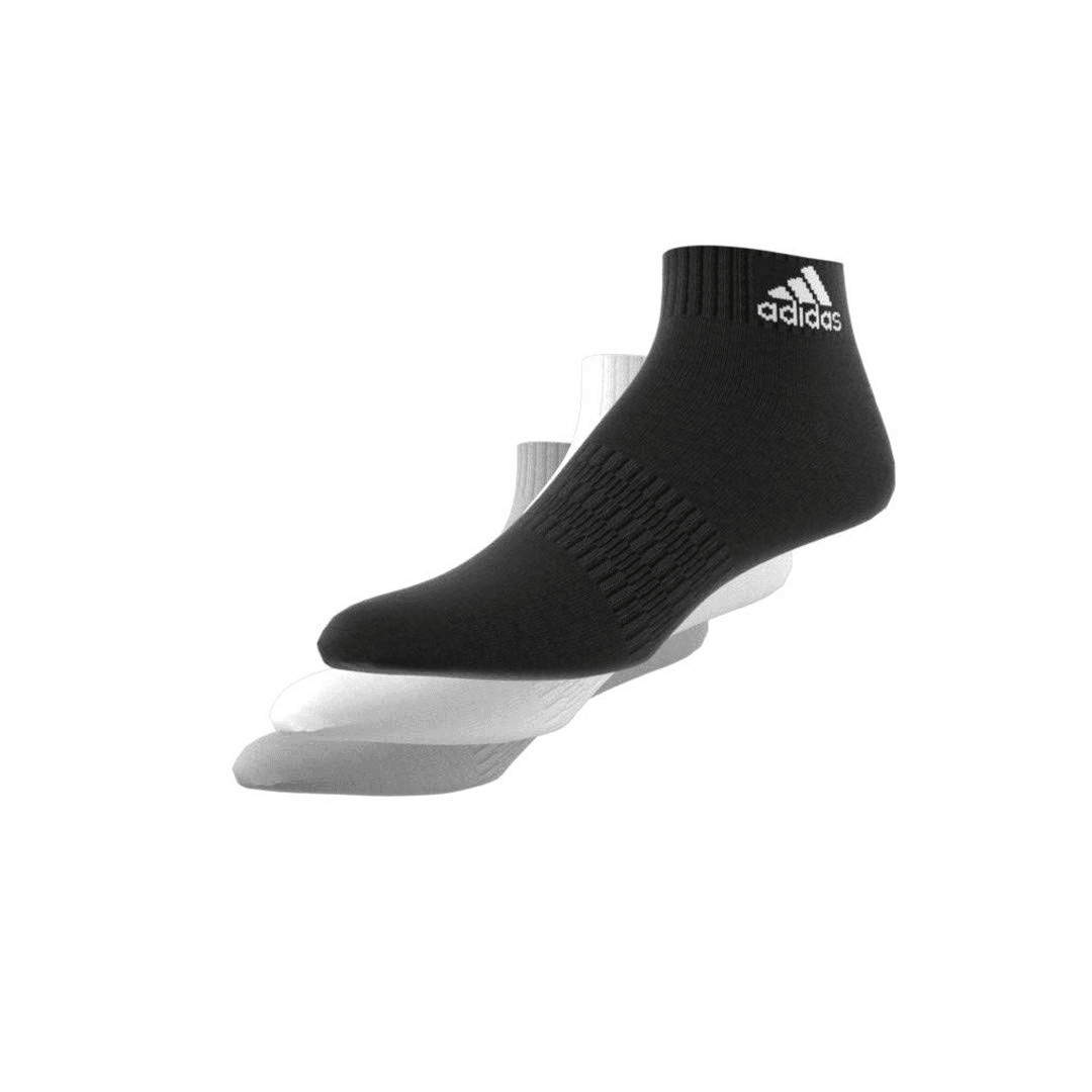 adidas Classic Breathable Low Basketball Socks Set Black White Gray - изображение 2