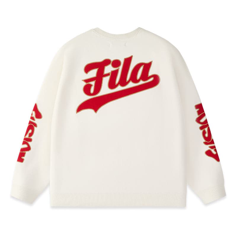 Кофта FILA FUSION Life Свитер Унисекс Облачный Белый - изображение 2