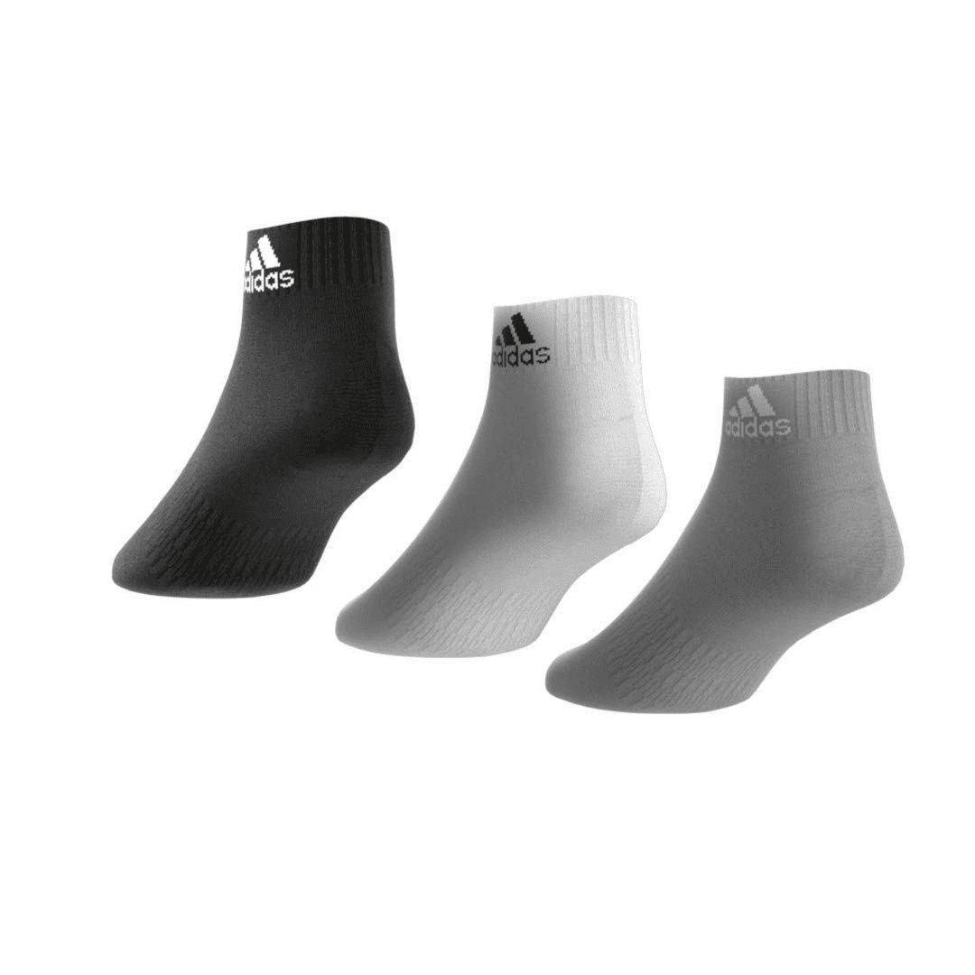 adidas Classic Breathable Low Basketball Socks Set Black White Gray - изображение 4
