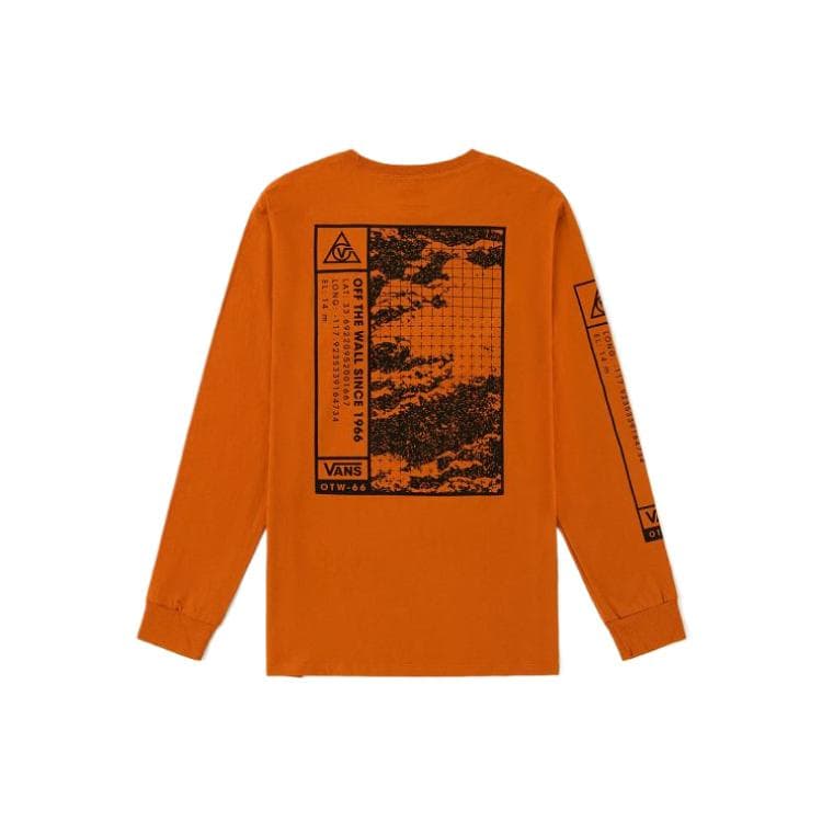 Футболка Vans TEE LS T-Shirt Унисекс Оранжевый - изображение 2