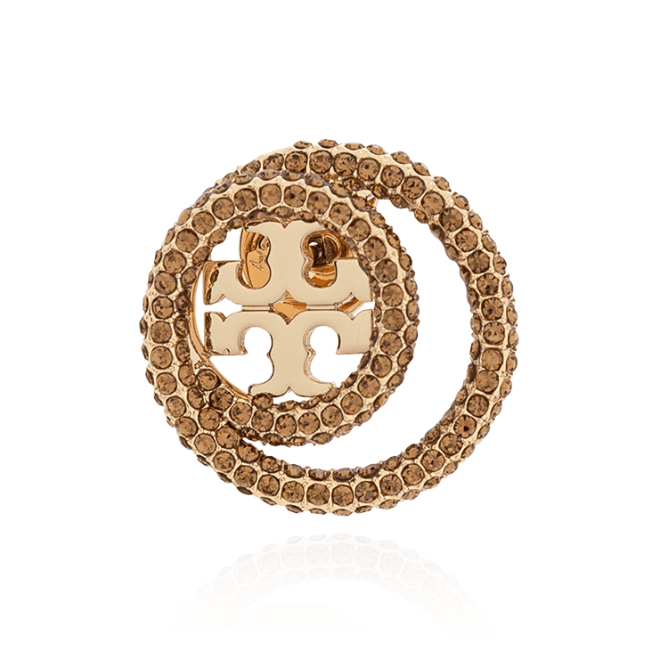 Серьги Tory Burch Латунь стекло титан кубический кристалл циркон серьги женские золото - изображение 2