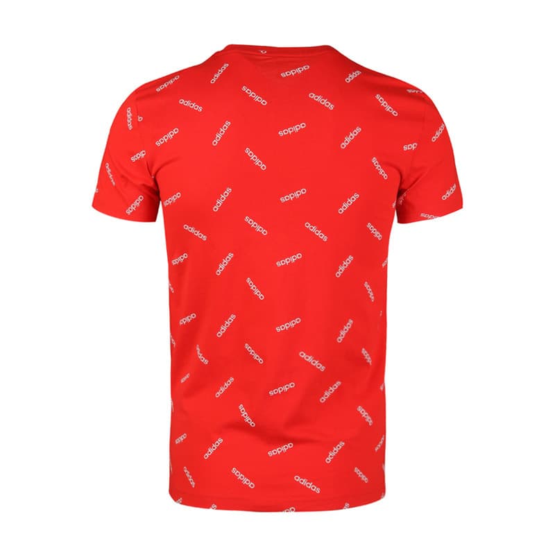 Футболка Adidas Neo T Рубашка Мужская Активная Красная - изображение 2