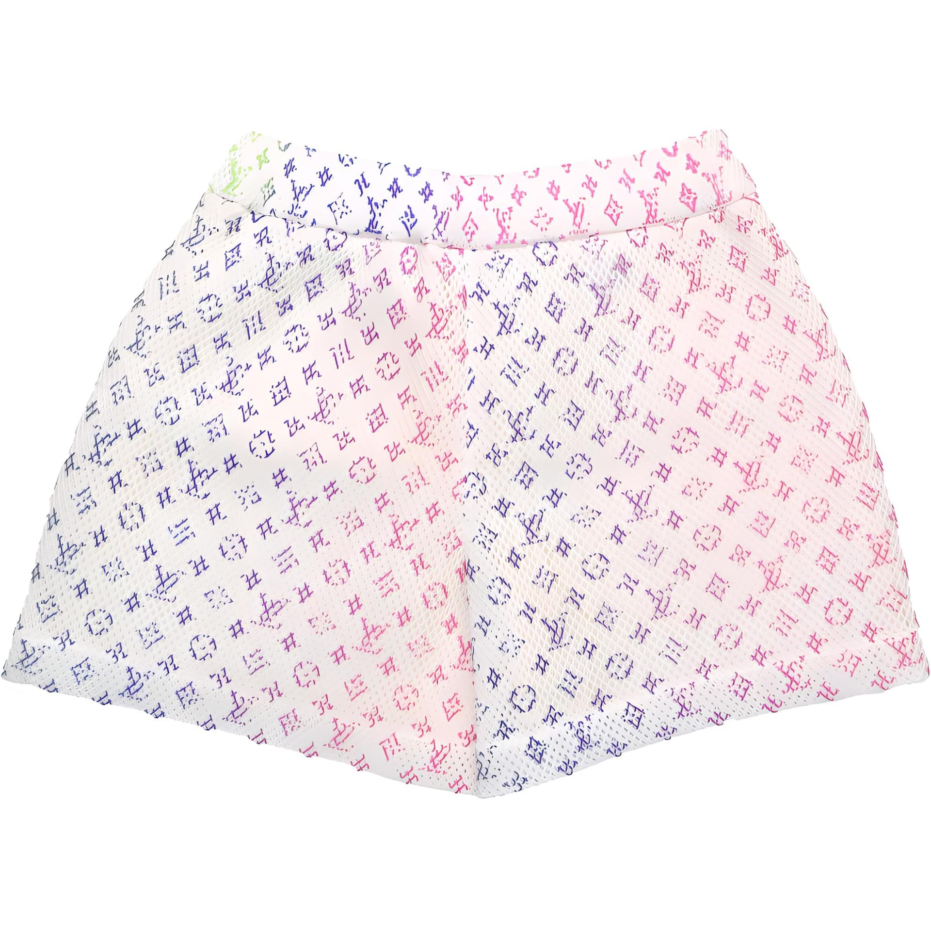 Шорты Louis Vuitton SS22 Gradient Logo Shorts White - изображение 2
