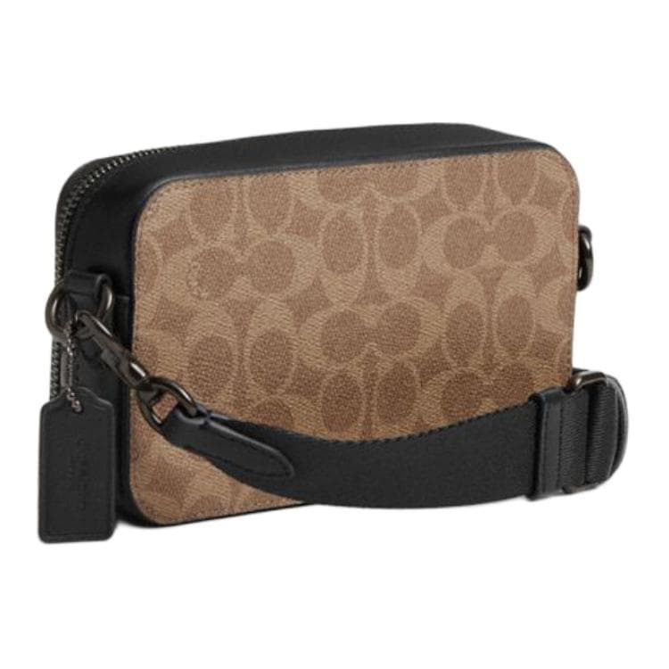 Сумка через плечо COACH 19 Classic Signature Crossbody Small Brown Yellow - изображение 2