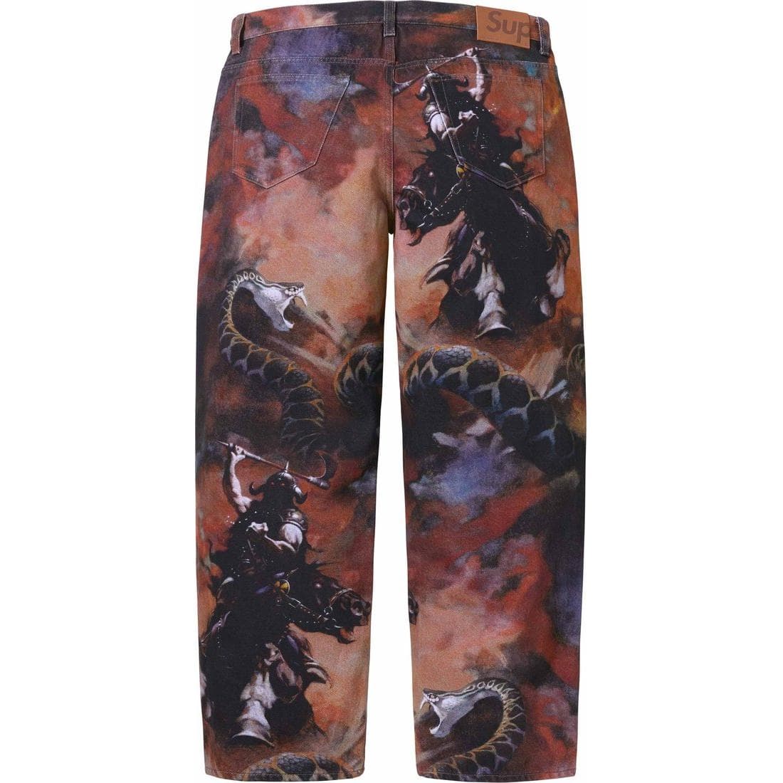 Штаны Supreme Frank Frazetta Multicolor Multicolor Unisex Jeans - изображение 2
