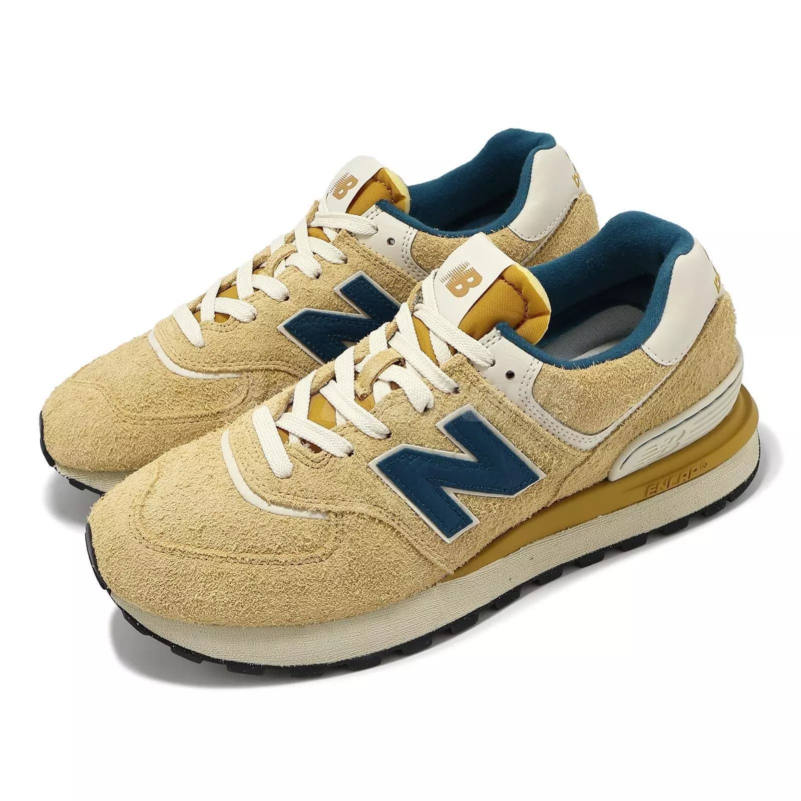 Кроссовки New Balance NB 574 Ткань Низкий Верх Повседневная Обувь Унисекс Бежевый - изображение 3