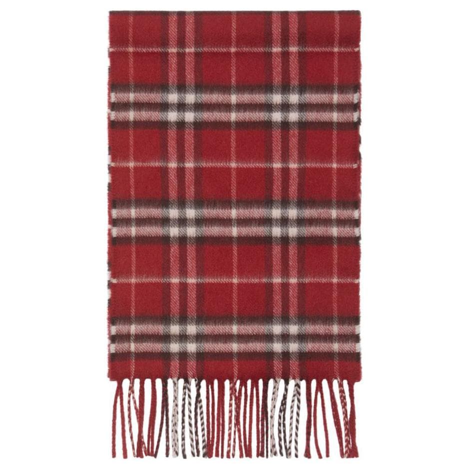 Шарф Burberry Плюш с кольцевым рисунком Вязаные шарфы Детский Красный - изображение 2