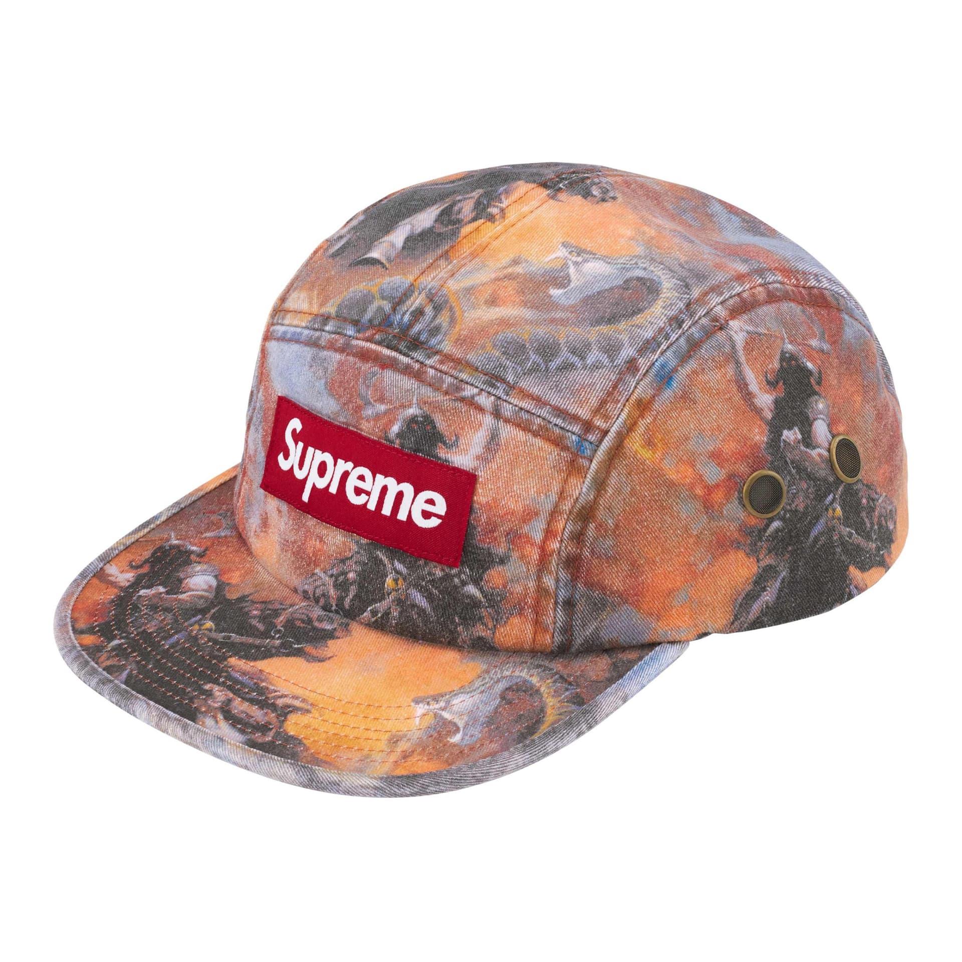 Кепка Supreme 100% хлопок саржа хлопковая ткань кепки унисекс черный оранжевый - изображение 1